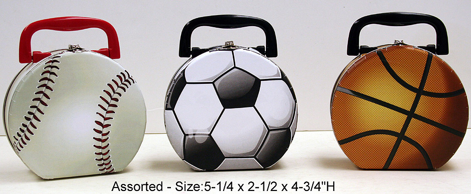 Sport Ball Tin Carry All Party Favor-