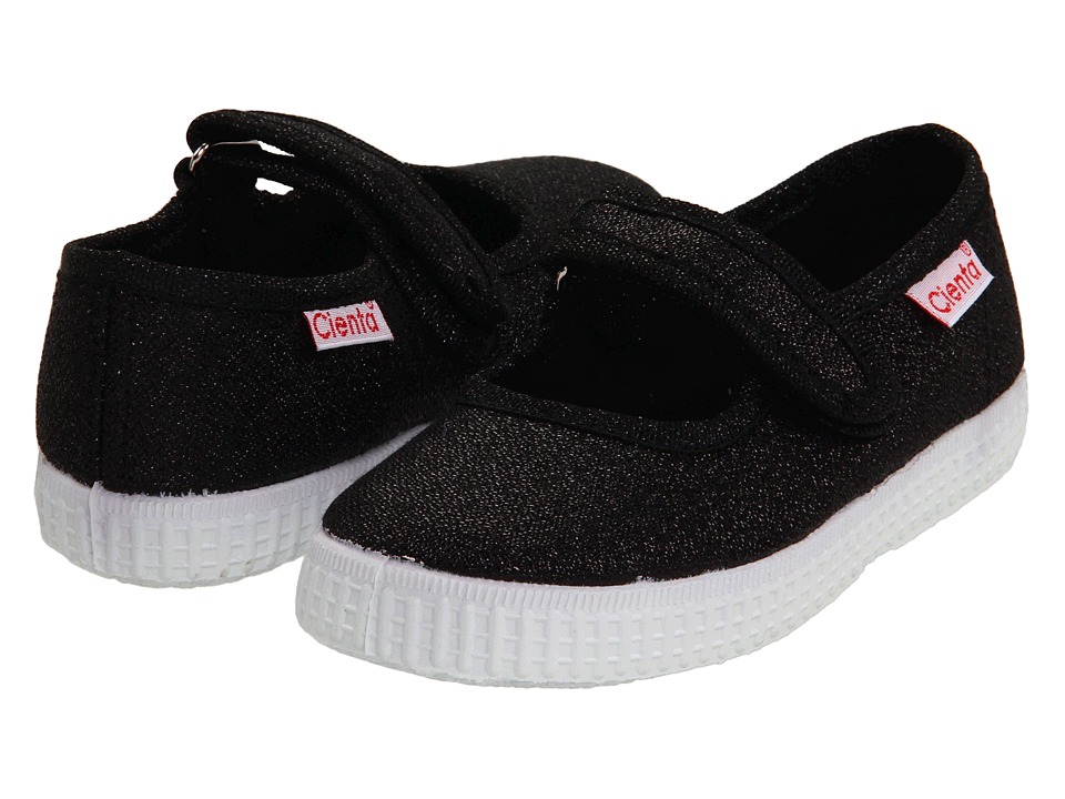 Cienta Black Sparkle Shoes Size 21 (5.5-6 Toddler)-