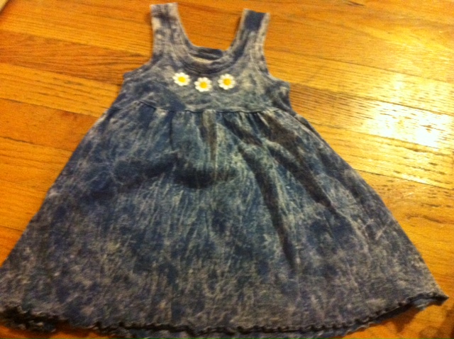 Denim and White Color Dress Size 2T-