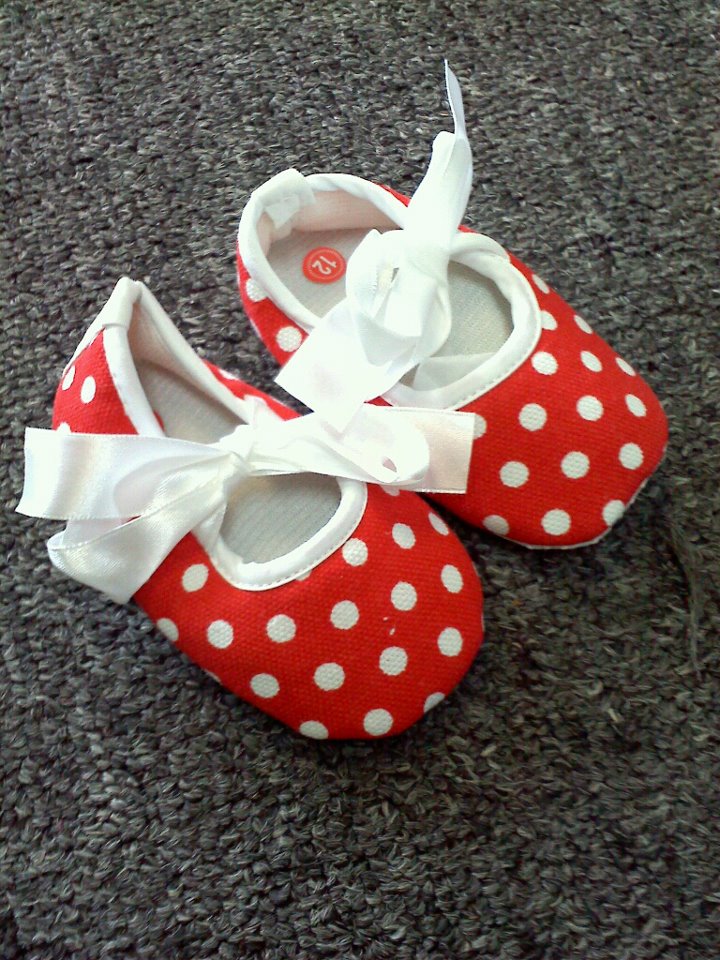 Polka Dot Crib Shoes-