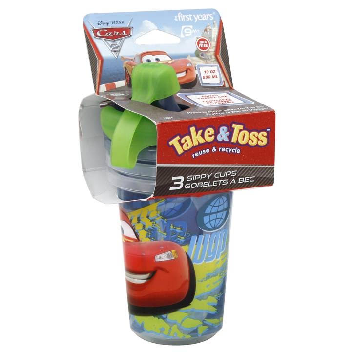 Take & Toss Cars Sippy Cups-